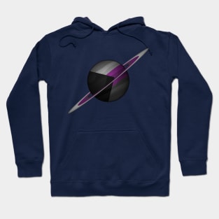 Planet and Rings in Demisexual Pride Flag Colors Hoodie